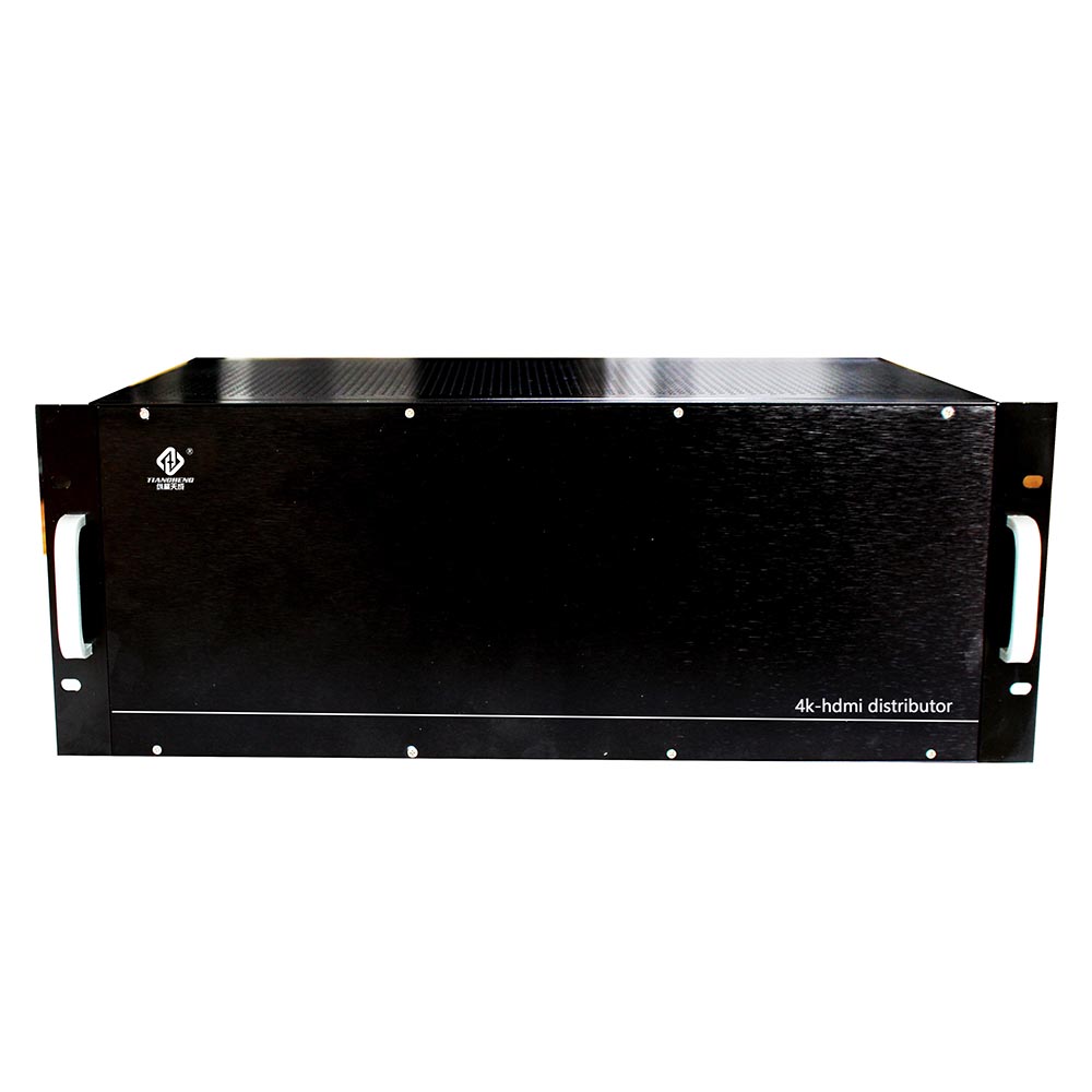 , 16-in to 32-out HDMI character overlay device