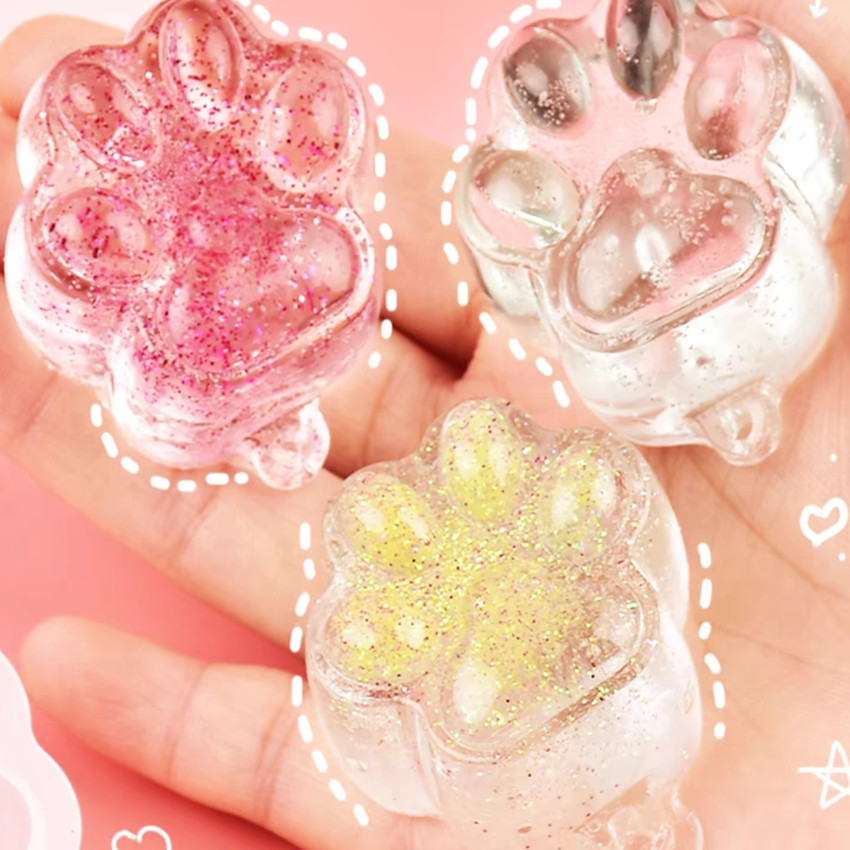 Squishy Silicone Material, Transparent Water-Feel Stress-Relief Squeeze Balls, and AB Glue for Use